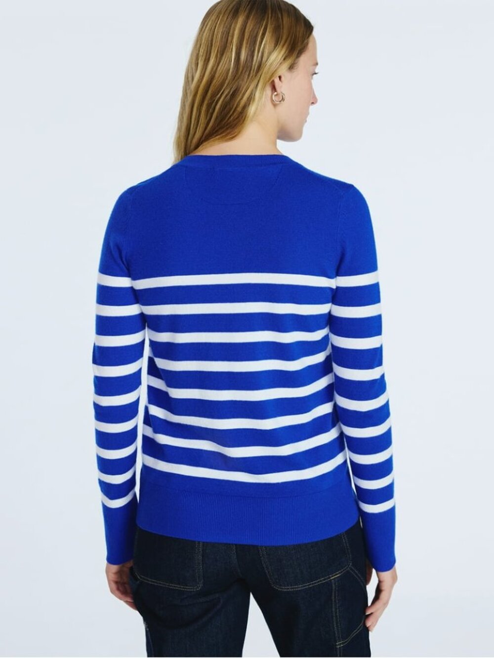 Free assembly nautical stripe women's crew neck sweater - Picture 3 of 9